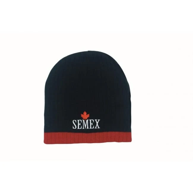 Two-Tone Cable Knit Beanie