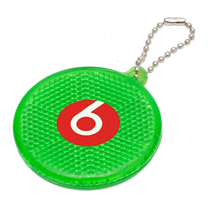 Round Hard reflective Keyrings