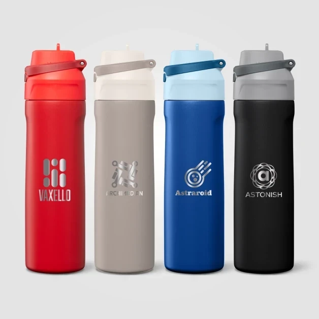 Lynk Stainless Steel Flip-Straw Bottle - 690 ml
