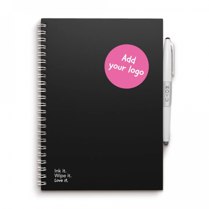 MOYU Erasable Stone Paper Notebook A5 Premium Pitch Black - 40 Pages