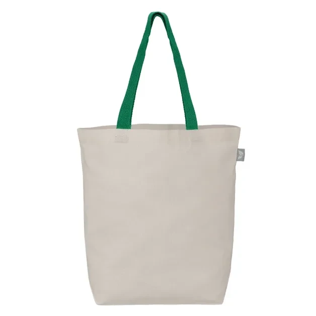 Tonga Recycled 5 oz Cotton Coloured Handle Shopping Tote Bag - 11L