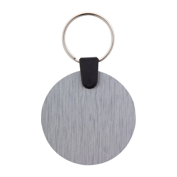 Aluudy A Round Metal Keyring