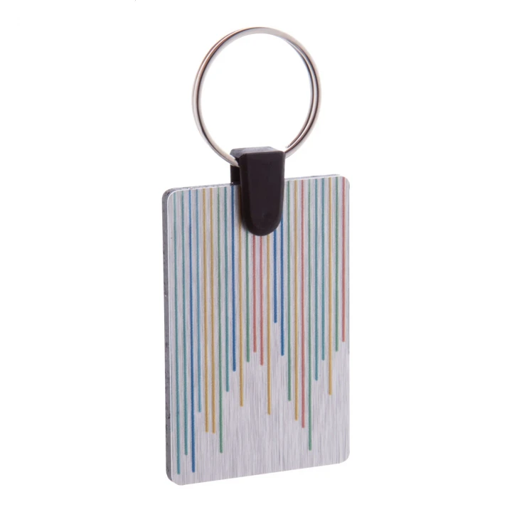 Aluudy D Rectangle Metal Keyring