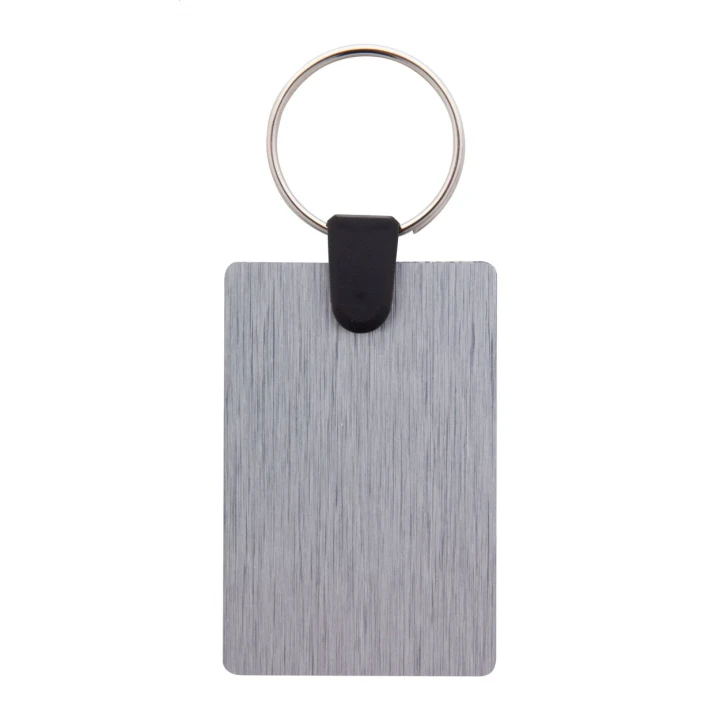Aluudy D Rectangle Metal Keyring
