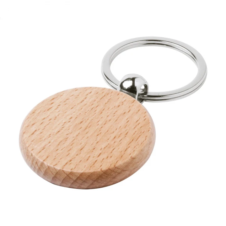 Wokke Beech Wood Keyring Various Shapes