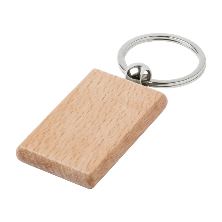 Wokke Beech Wood Keyring Various Shapes