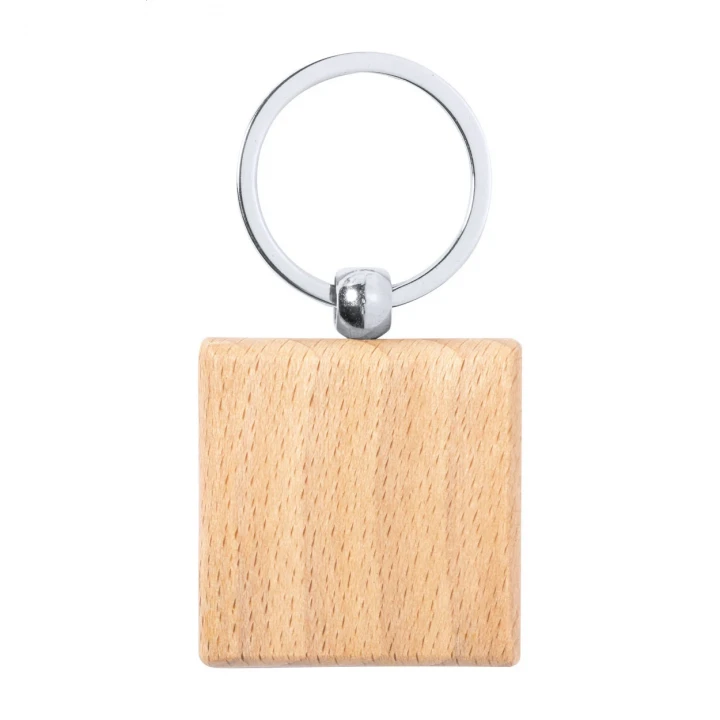 Wokke Beech Wood Keyring Various Shapes