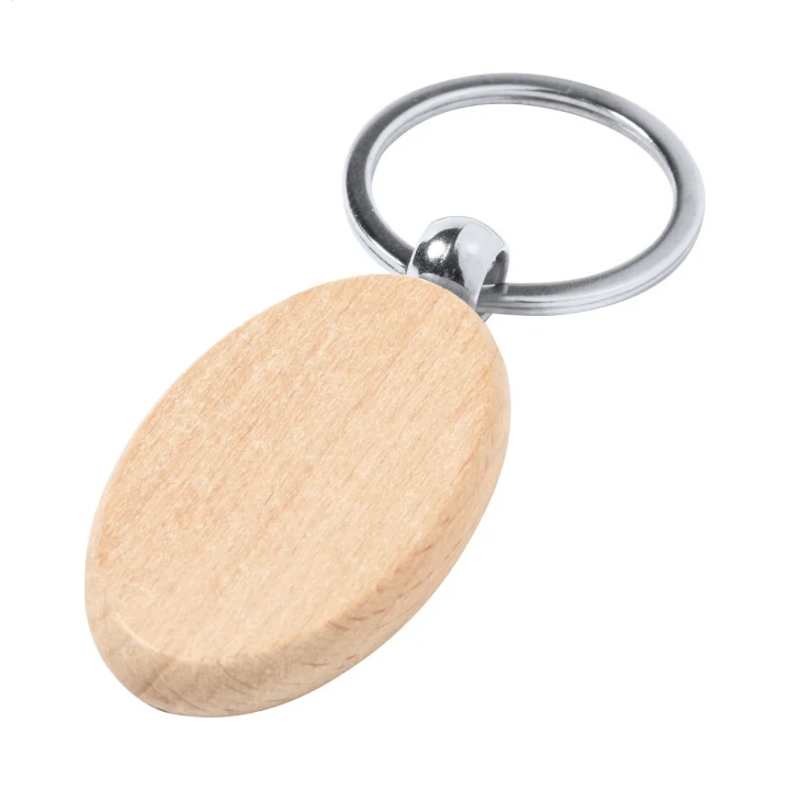 Wokke Beech Wood Keyring Various Shapes