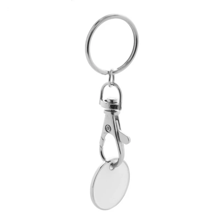 Euro Coin Trolley Coin Keyring