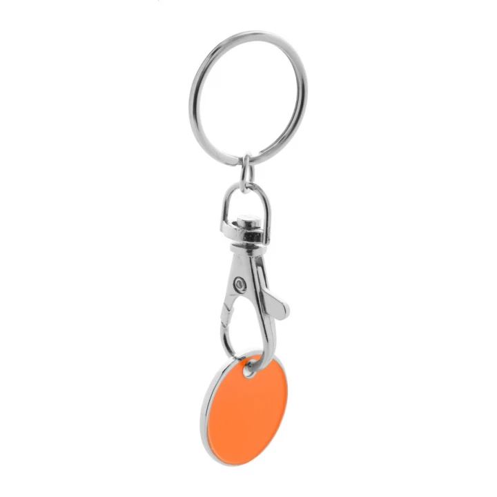 Euro Coin Trolley Coin Keyring