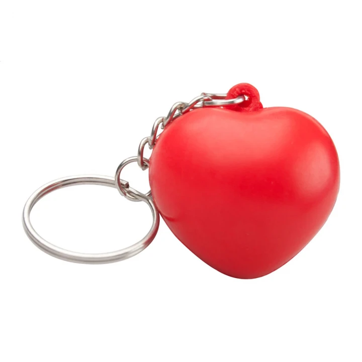 Heart Shaped Stress Ball Keyring