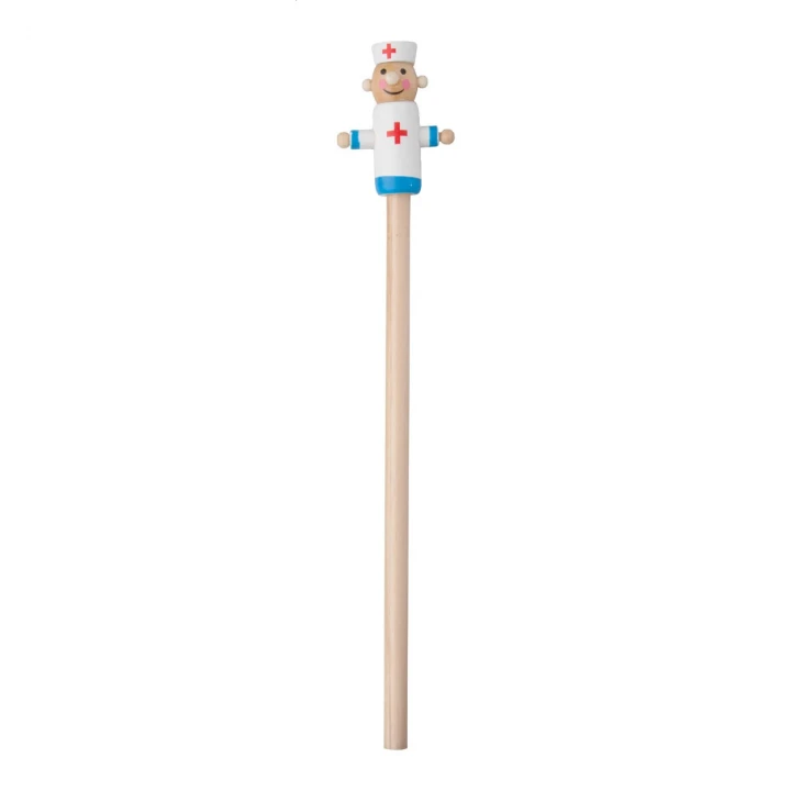 Wooden Pencil With Doctor Figure