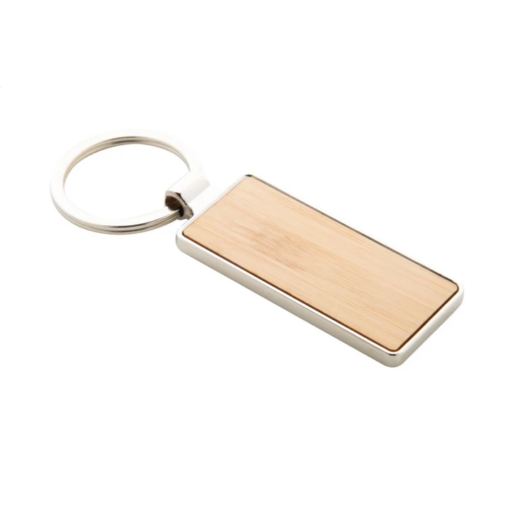 Sqorby Bamboo Rectangular Keyring
