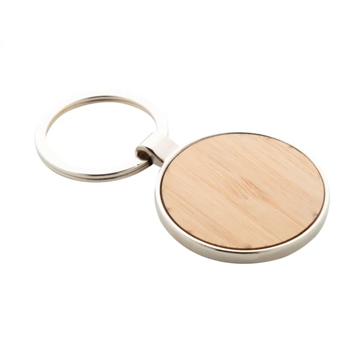 Borby Bamboo Round Keyring