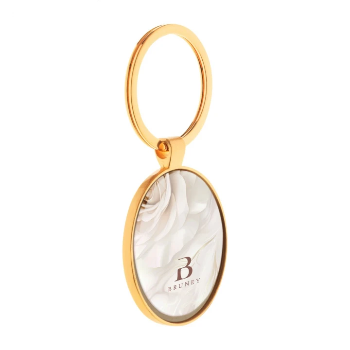 Nitidus Round Metal Keyring