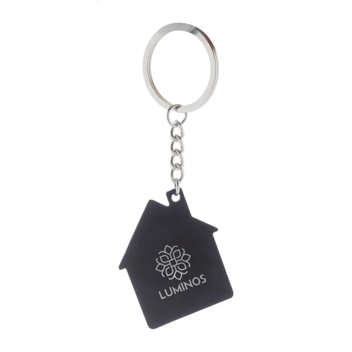 HutShine House Metal Keyring