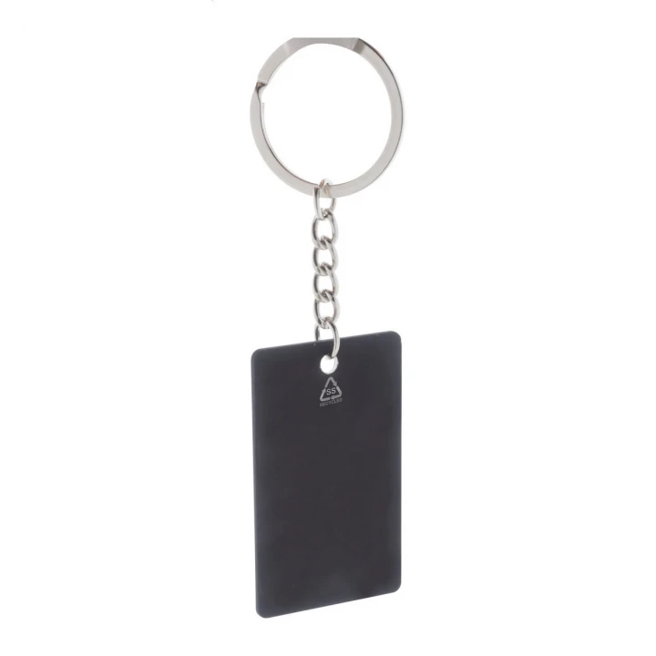 RectoShine Rectangle Metal Keyring