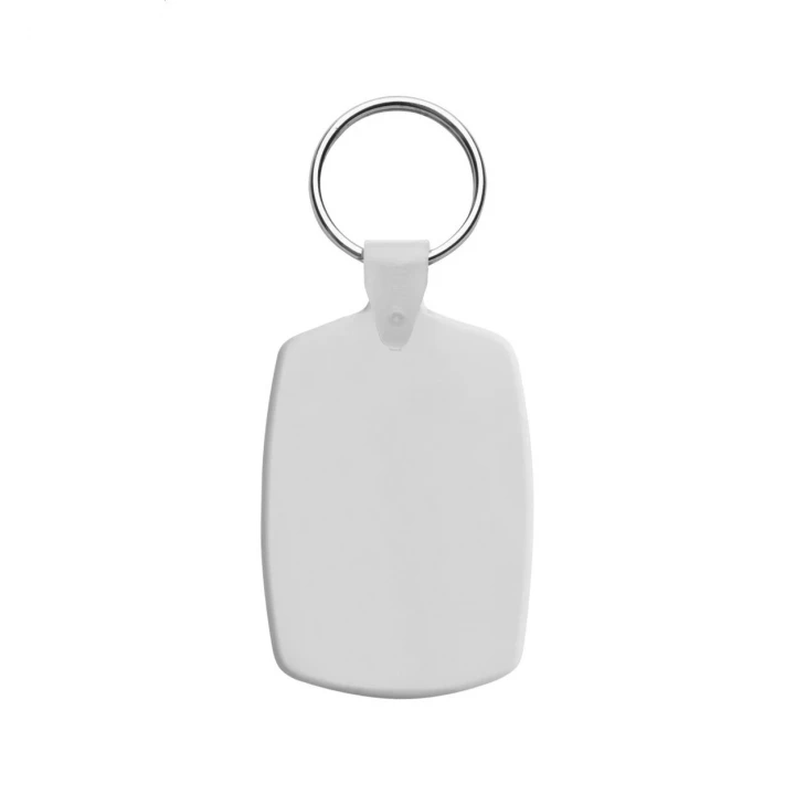 Slice Rectangular Plastic Keyring