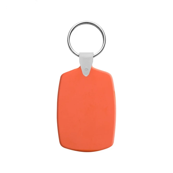 Slice Rectangular Plastic Keyring