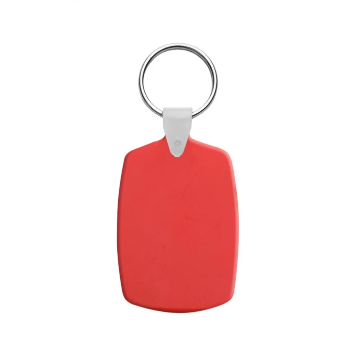 Slice Rectangular Plastic Keyring