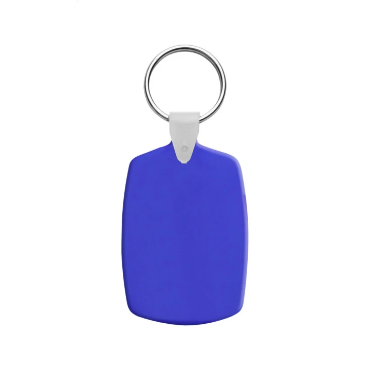 Slice Rectangular Plastic Keyring