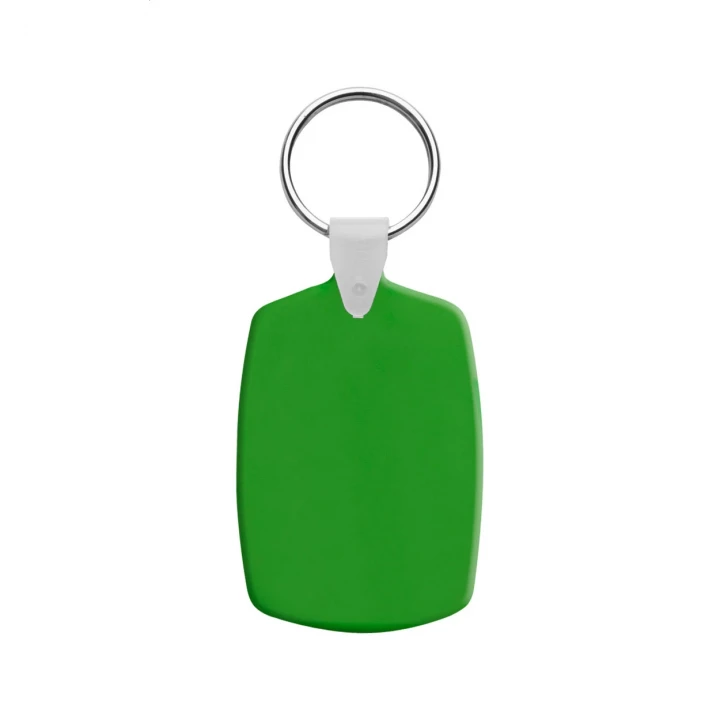 Slice Rectangular Plastic Keyring