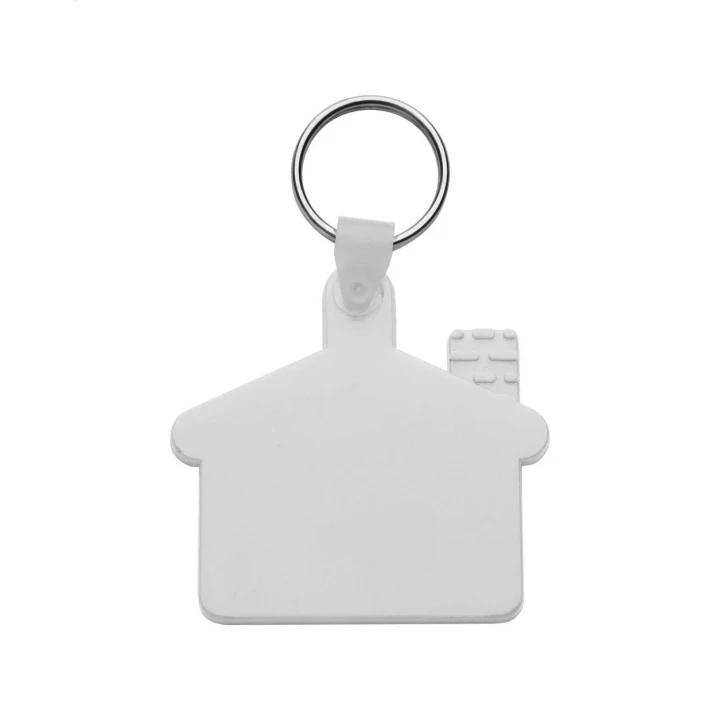 Cottage Shaped Plastic Keyring
