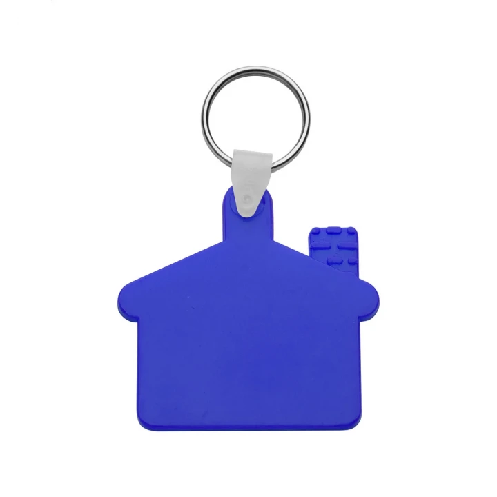 Cottage Shaped Plastic Keyring