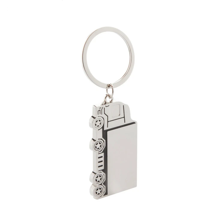 Basset Truck Metal Keyring