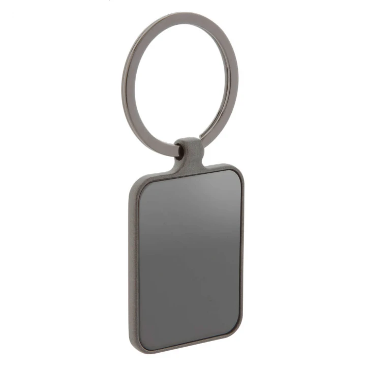 Smith Rectangular Gunmetal Keyring