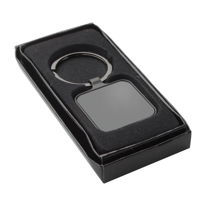 Wesson Square Gunmetal Keyring