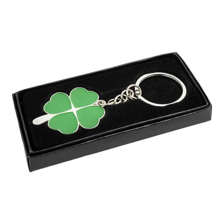 Lucky Clover Metal Keyring