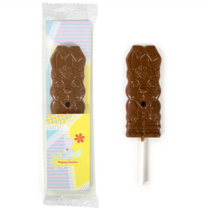 Milk Chocolate Bunny Lollipop Wra