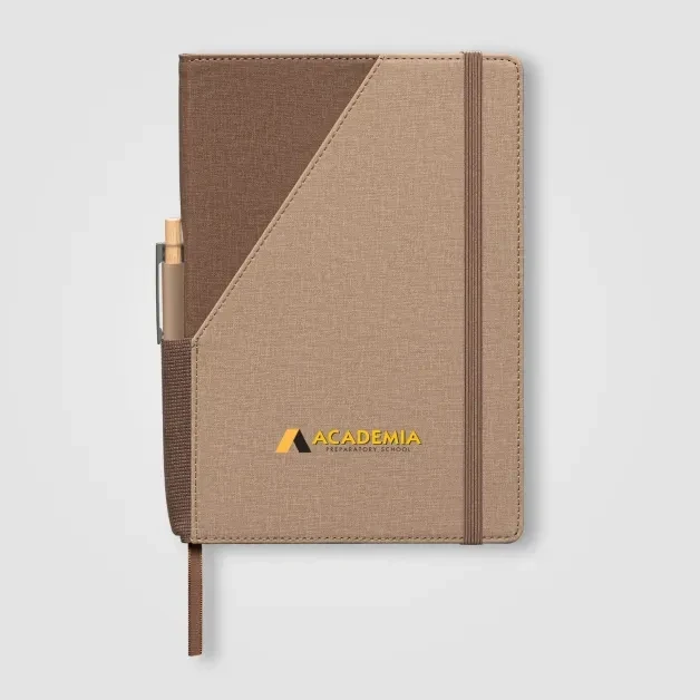 Xanadu Recycled PU Two-Tone Refillable Pen Set Notebook - A5