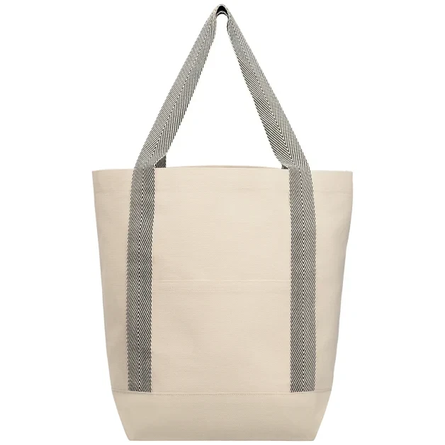 Niva 10 oz. Recycled Cotton Canvas Front Pocket Tote Bag – 12.25L