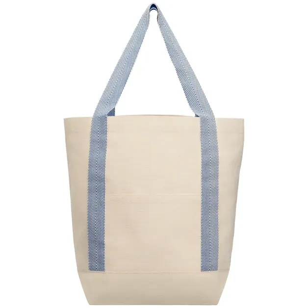 Niva 10 oz. Recycled Cotton Canvas Front Pocket Tote Bag – 12.25L