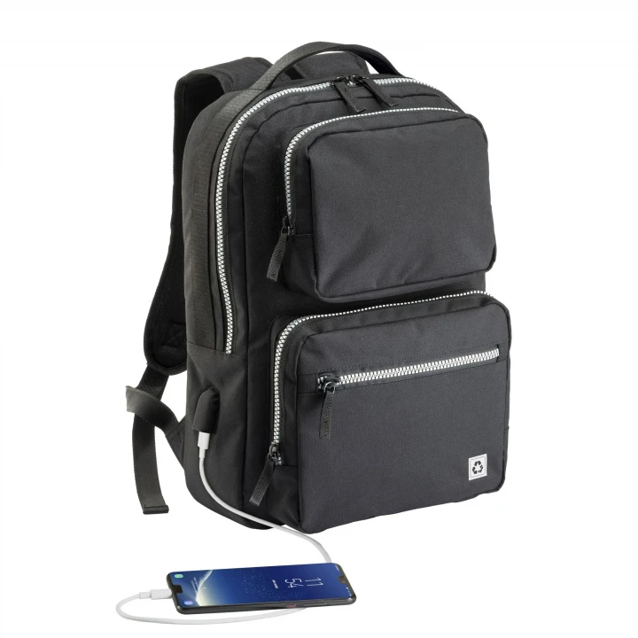 Sustainable Living LAMBRO Recycled Plastic Bottle Laptop Backpack