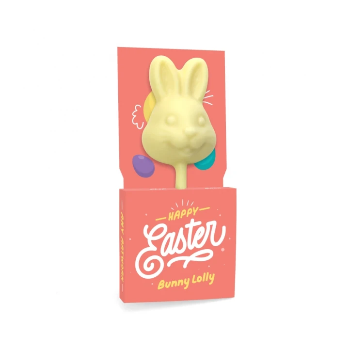 Easter Eco Lolly Box - White Chocolate - Bunny Lolly