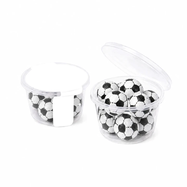 Eco Maxi Pot - Chocolate Footballs