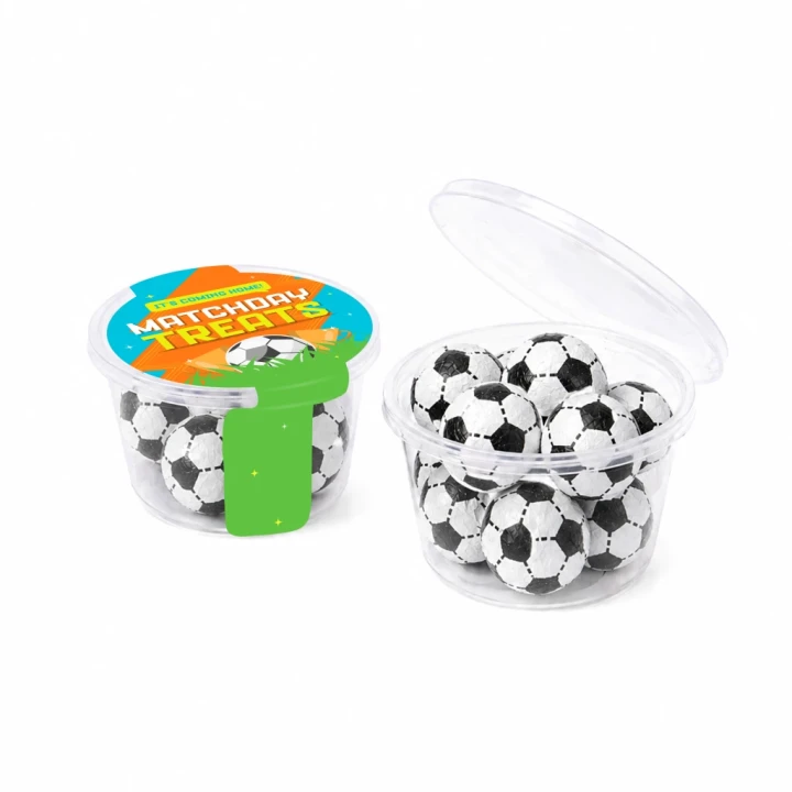 Eco Maxi Pot - Chocolate Footballs