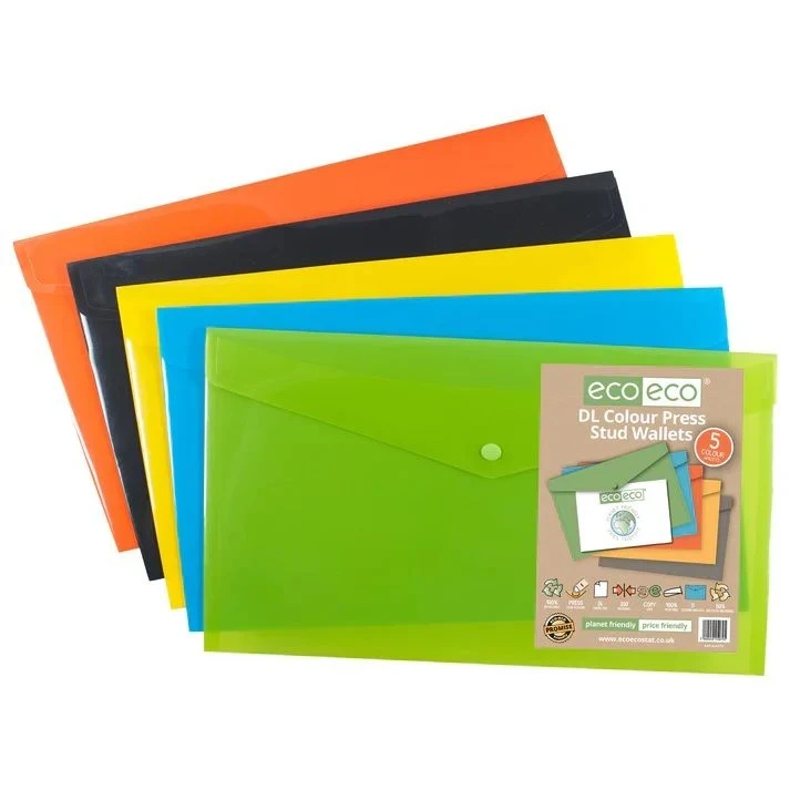 Eco-Eco DL 50% Recycled Press Stud Wallet