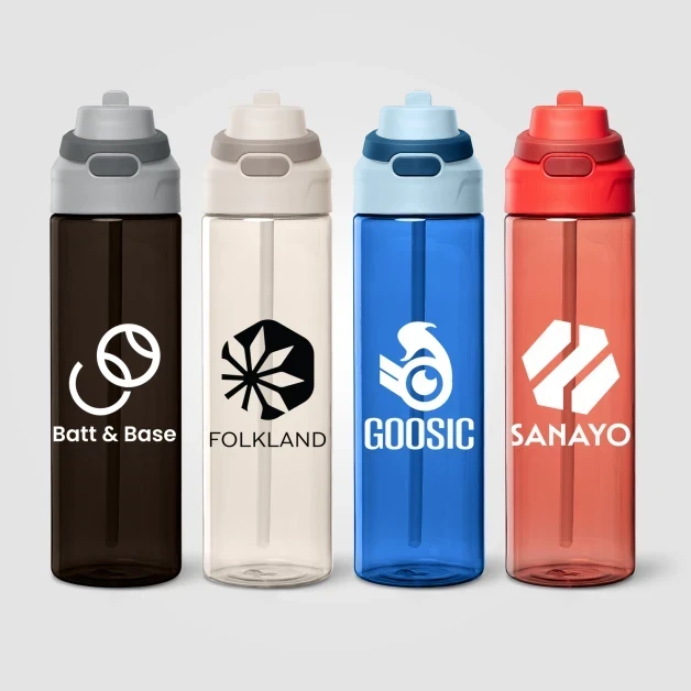 Lynk rPET Flip-Straw Single Wall Bottle - 830 ml