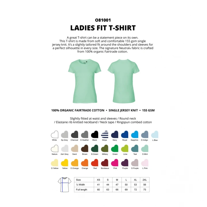 Fairtrade Organic Ladies Fit T-Shirt Neutral ® 