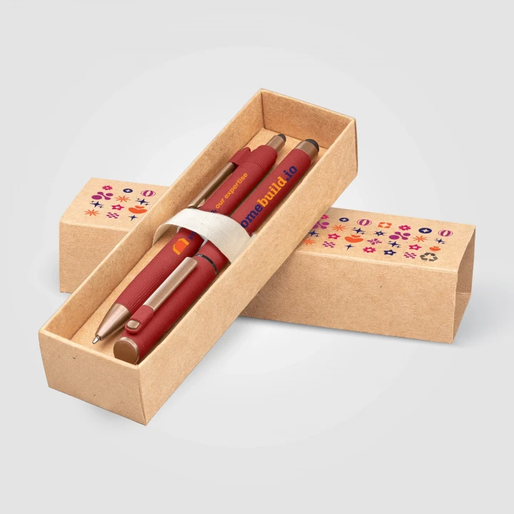 York Recycled Plastic Bronze Trim Pen Gift Set – Box Decorated