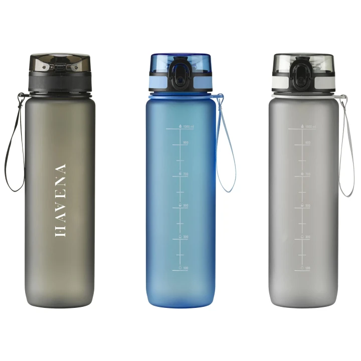 Transparent Bottle with Measurements 1000ml