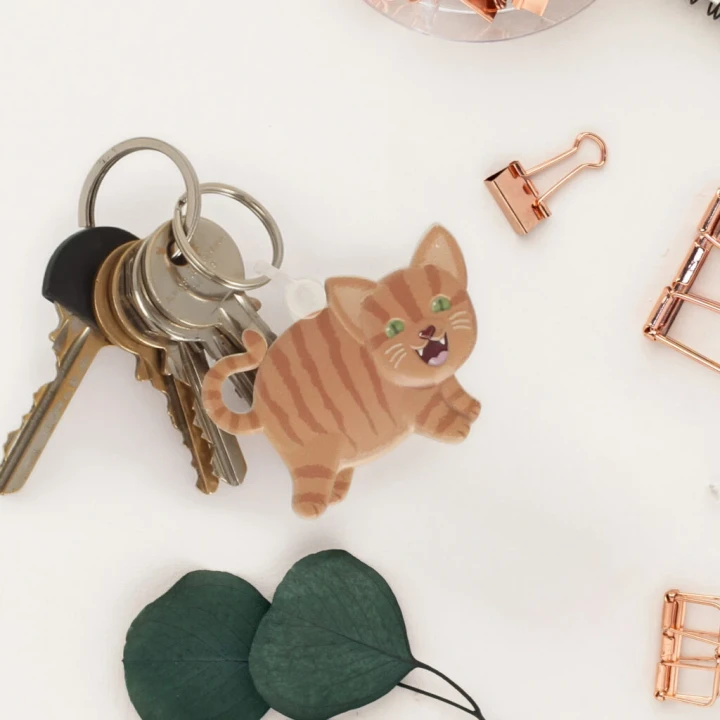 Cat FunKeys Keyring