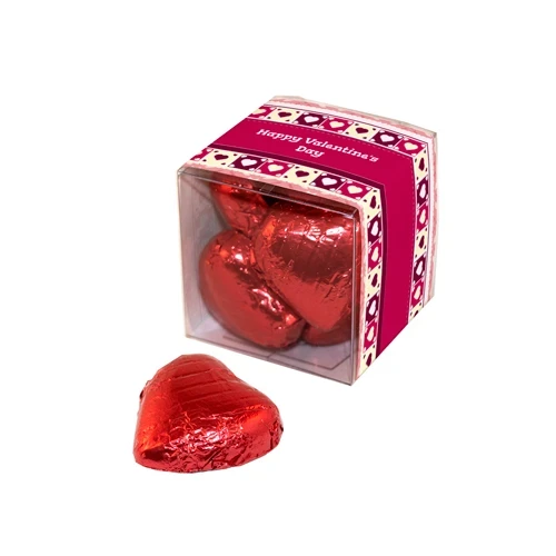 Valentines Mini Milk Chocolate Heart Cube