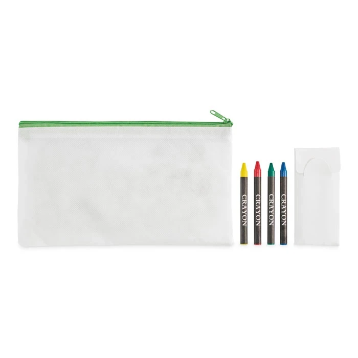 Pencil Case With 4 Crayons