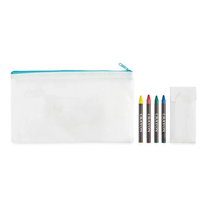 Pencil Case With 4 Crayons
