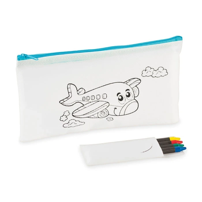 Pencil Case With 4 Crayons